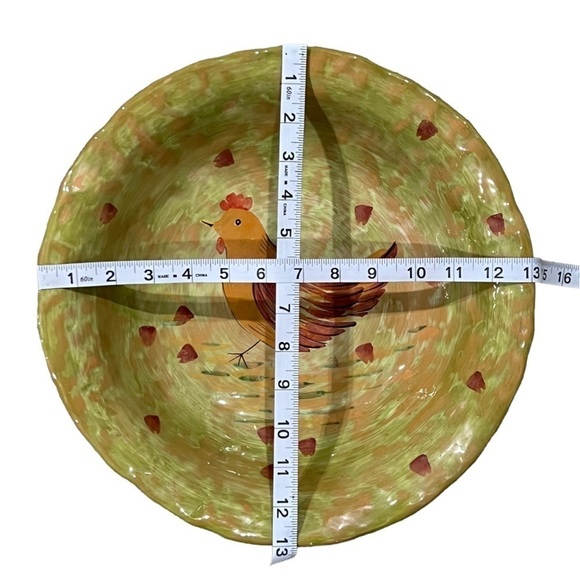 Crate & Barrel Italian La Ceramica VBC Decorative Rooster Serving Bowl - Picture 2 of 4